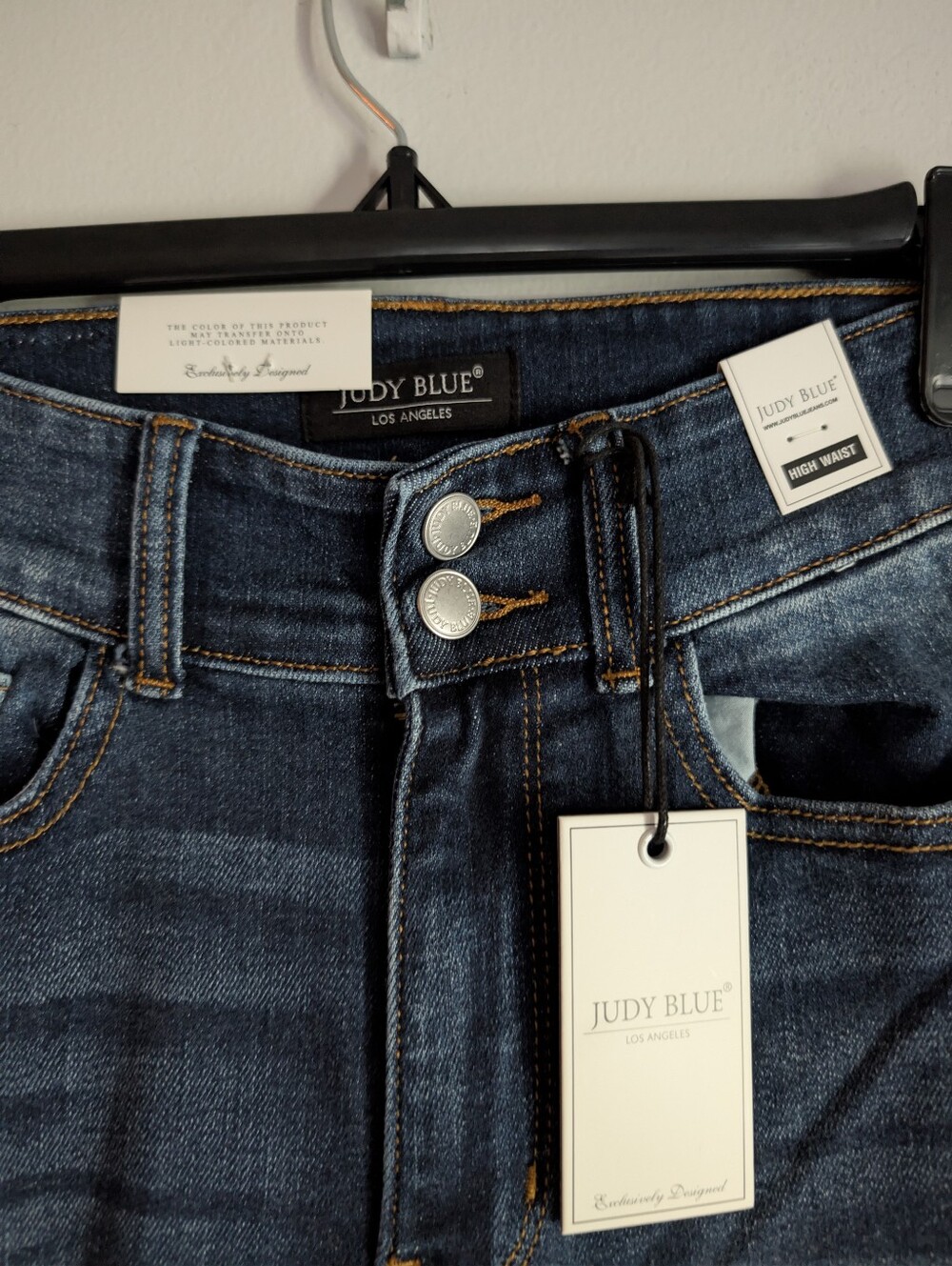 Judy Blue Dark Blue High-Rise Flare Jeans - Picture 3 of 5
